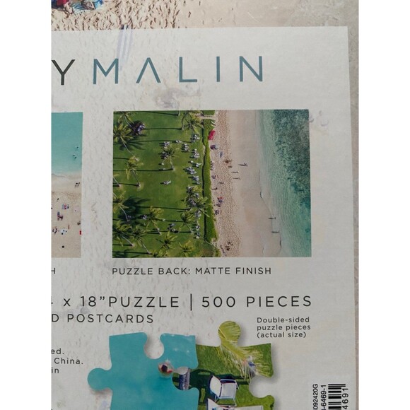 Galison Gray Malin Double Sided Puzzle 500 Pieces Beach Scene *Complete* - Picture 6 of 12